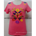 Women Fashion Hotsale Cotton Round Neck T-Shirt